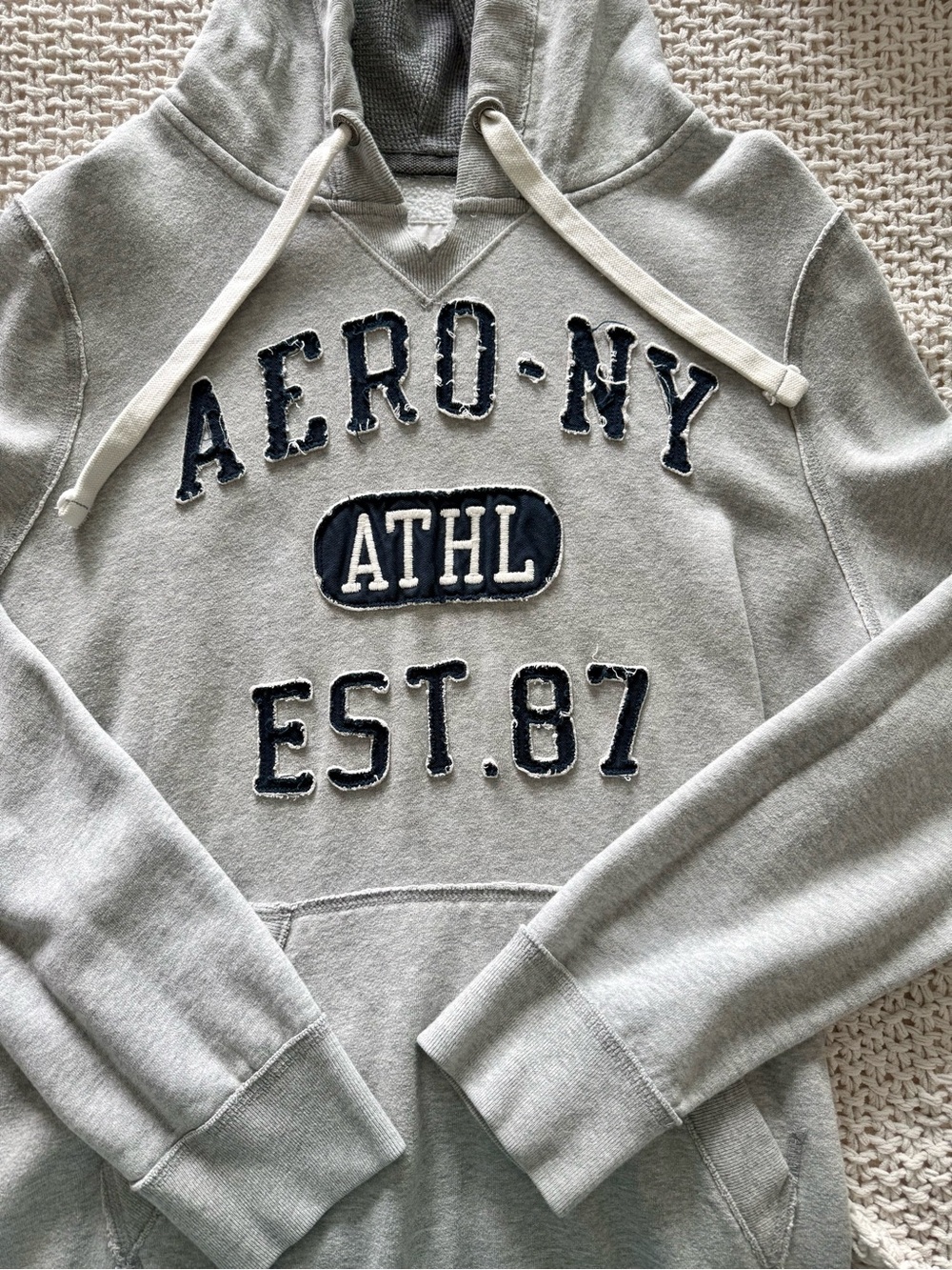 Vintage Aeropostale Light Gray Hoodie